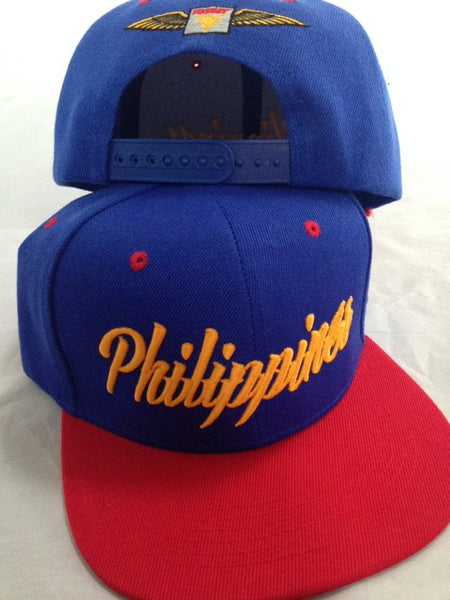 Snapback: Custom Mabuhay Hat (red/yellow/blue)