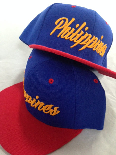 Snapback: Custom Mabuhay Hat (red/yellow/blue)