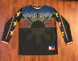 Philippines Faded Sun Bike Jersey MTB Long Sleeve