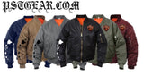 Hawaii Leather Island Bomber Mens Jacket