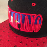 FILIPINO FLAG RED OSTRICH SNAPBACKS