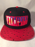 FILIPINO FLAG RED OSTRICH SNAPBACKS