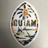 Floral Guam Vinyl Stickers